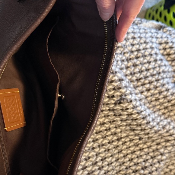 Coach Brown Pebbled Leather Hobo Bag - Picture 8 of 8